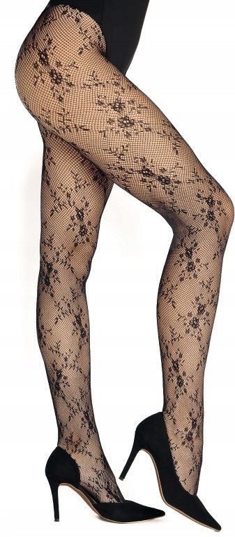 NOWA-KOLEKCJA-Rajstopy-kabaretki-we-wzor-gotyckie-kwiaty-AZUROWE-CZARNE-3-4-Marka-gajatex