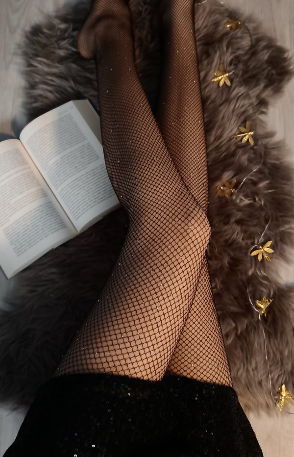 Rajstopy z Kryształkami/ Cyrkoniami Czarne Blink